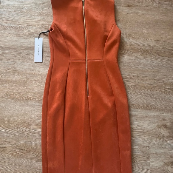 Calvin Klein Rust Midi Dress - Picture 4 of 7